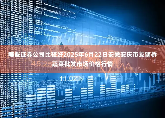 哪些证券公司比较好2025年6月22日安徽安庆市龙狮桥蔬菜批发市场价格行情